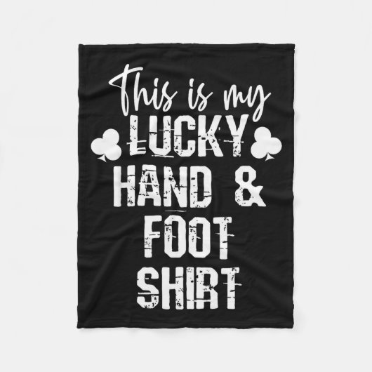 Hand And Foot Card Game Player Gift Funny Sharks C Fleece Deken (Voorkant)