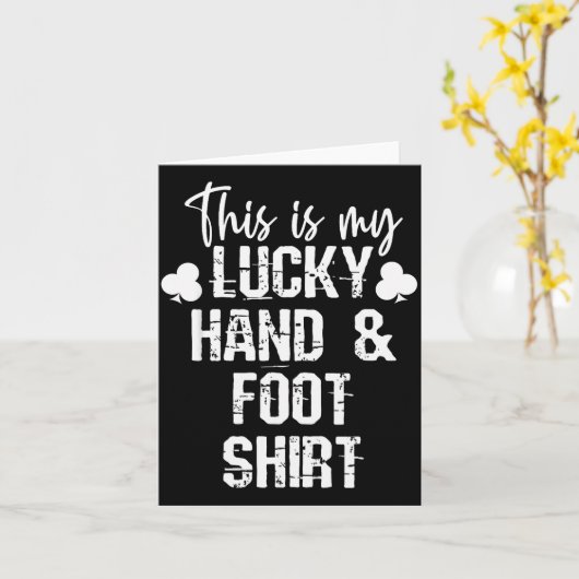 Hand And Foot Card Game Player Gift Funny Sharks C Kaart (Gele Bloem)