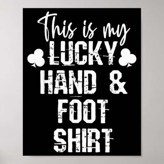 Hand And Foot Card Game Player Gift Funny Sharks C Poster (Voorkant)