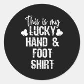 Hand And Foot Card Game Player Gift Funny Sharks C Ronde Sticker (Voorkant)