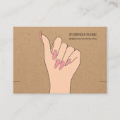 Hand Armband Display Kaart rustiek Kraft Papier Visitekaartje (Voorkant)