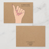 Hand Armband Display Kaart rustiek Kraft Papier Visitekaartje (Voorkant / Achterkant)