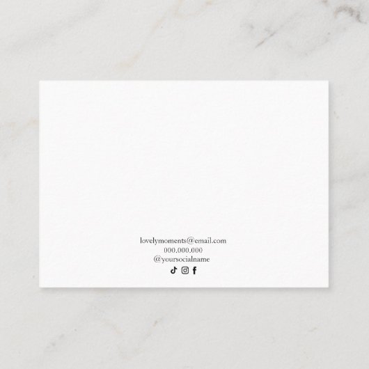 Hand Armband Display Kaart Visitekaartje (Achterkant)