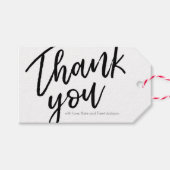 Hand beletterd Dank u labels | Favoriete labels Cadeaulabel (Voorkant (Horizontaal))