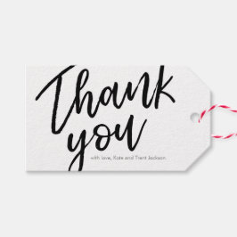 Hand beletterd Dank u labels | Favoriete labels Cadeaulabel