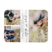 Hand beletterd met Afbeeldingen | De datummagneet  Magneet (Horizontaal)