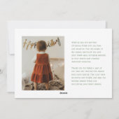 Hand beletterd vrolijk kerstdorp feestdagenkaart (Achterkant)