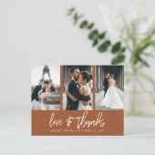 Hand-beletterde fotocollage Terracota Dank u Briefkaart (Staand voorkant)