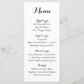 Hand beletterde kalligrafie bruiloft menu (Voorkant)