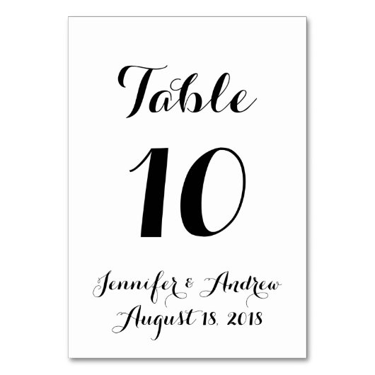 Hand beletterde kalligrafie bruiloft tafel Kaart (Voorkant)