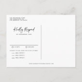 Hand beletterde kalligrafie zwart bruiloft uitnodiging briefkaart (Achterkant)