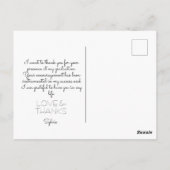 Hand belettering Afstuderen dank u Briefkaart (Achterkant)