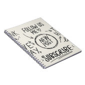 Hand belettering: doedelset. notitieboek (Rechterzijde)
