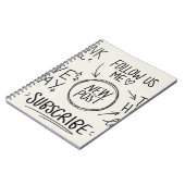 Hand belettering: doedelset. notitieboek (Linkerzijde)