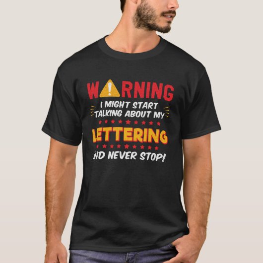 Hand belettering grap afbeelding t-shirt (Voorkant)