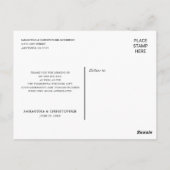 Hand belettering horizontale bruiloft foto Dank u Briefkaart (Achterkant)