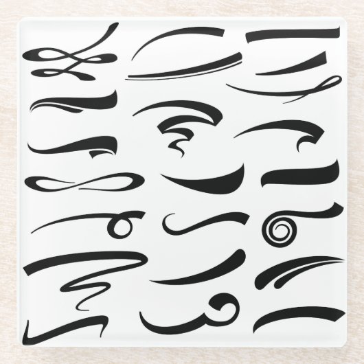 Hand belettering onderstreept Onderzetter (Voorkant)