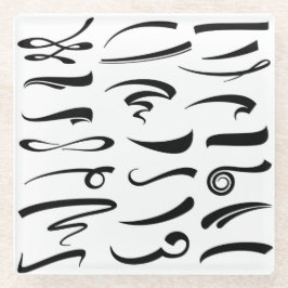 Hand belettering onderstreept Onderzetter Glazen Onderzetter