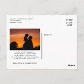 Hand belettering twee foto bruiloft dank u briefkaart (Achterkant)