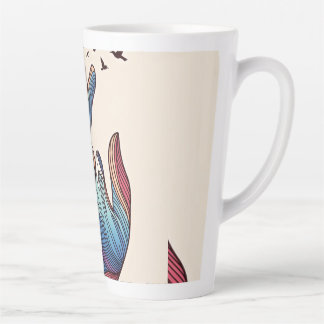 Hand bergvlucht kunst latte mok