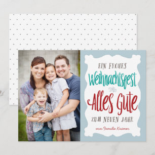 Hand beschriftete Weihnachtsfeiertags-Gruß Feestdagenkaart