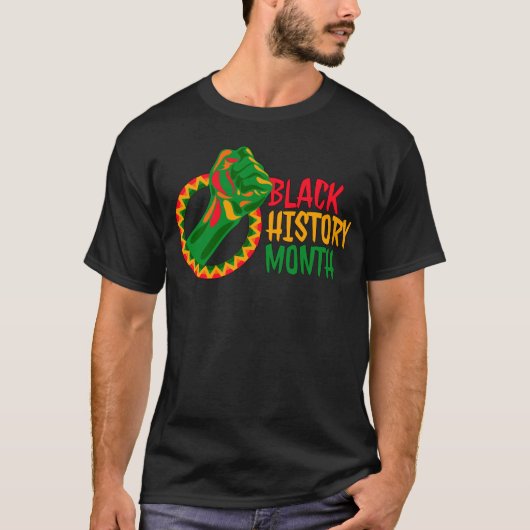 Hand Black History Mannen Maandag Vrouwen Kinderen T-shirt (Voorkant)