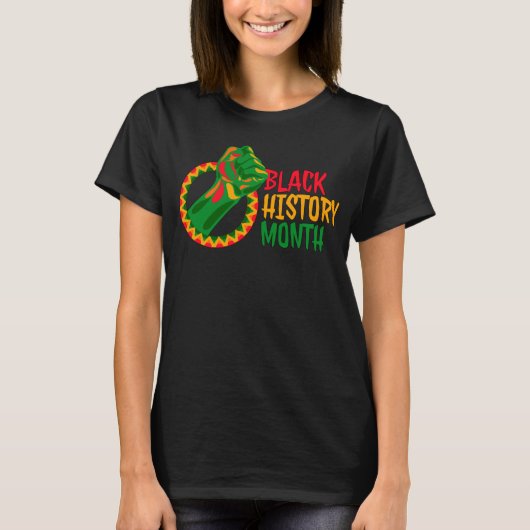Hand Black History Mannen Maandag Vrouwen Kinderen T-shirt (Voorkant)