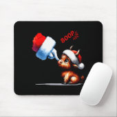 Hand Boop Christmas Highland Cow Santa Farmer Anim Muismat (Met muis)