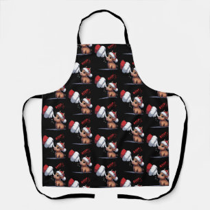 Hand Boop Kerstmis Hoogland Koe Santa Boer Schort
