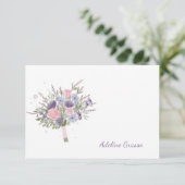 Hand Bouquet Personalized Notecard Bedankkaart (Staand voorkant)