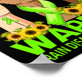 Hand broer van een krijger brein handicap bewust poster (Hoek)