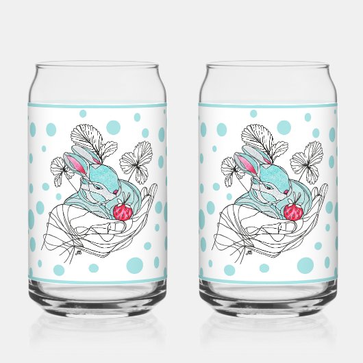 Hand Bunny Soda Glass Blikvorm Glas (Voorkant)