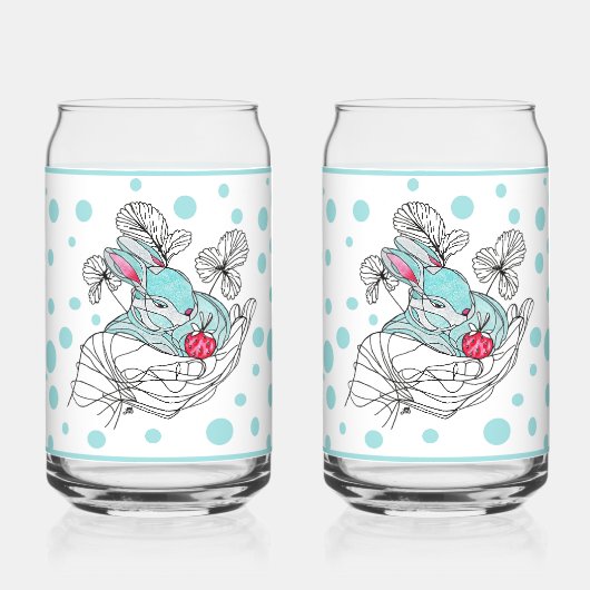 Hand Bunny Soda Glass Blikvorm Glas (Achterkant)