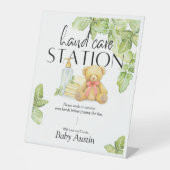 Hand Care Station Sign Reclamebord Met Voetstuk (Voorkant)