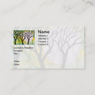 Hand Carved Trees op rijstpapier Visitekaartje
