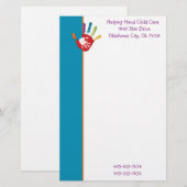 Hand Child Care Briefpapier (Voorkant / Achterkant)