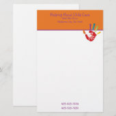 Hand Child Care Briefpapier (Voorkant / Achterkant)