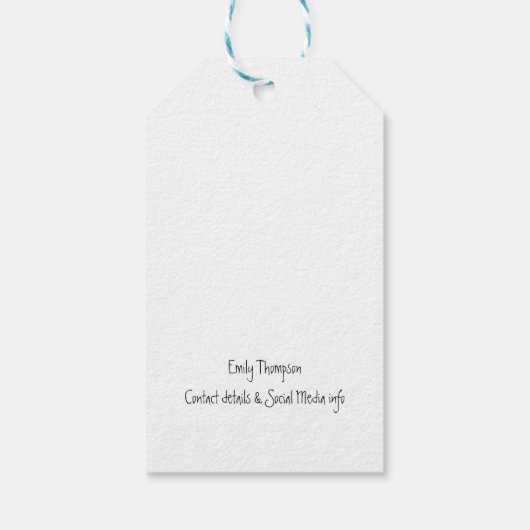 Hand Craft Business Logo Naam Bedankt Cadeaulabel (Achterkant)