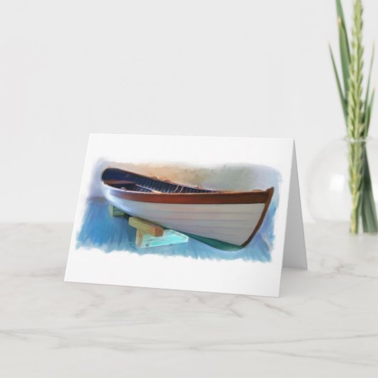 Hand Crafted Boat Painting Gallery Note Card Kaart (Voorkant)