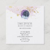 *~* Hand Crystals Moon Cosmos Sky Stars Vierkante Visitekaartje (Achterkant)