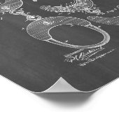 Hand-cuff-octrooi - Chalkboard Poster (Hoek)