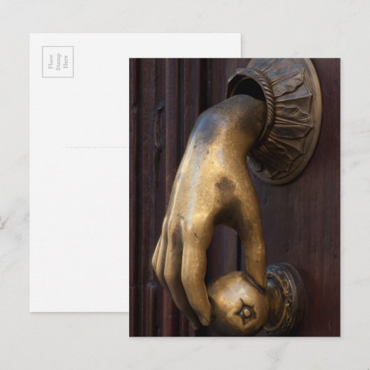 Hand deur klopper close-up, Mexico Briefkaart (Voorkant / Achterkant)