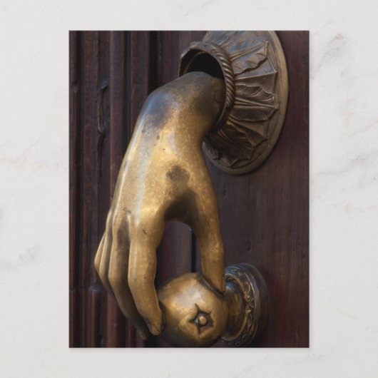 Hand deur klopper close-up, Mexico Briefkaart (Voorkant)