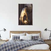 Hand deur klopper close-up, Mexico Canvas Afdruk (Insitu (Slaapkamer))