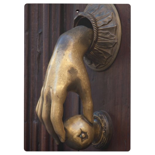 Hand deur klopper close-up, Mexico Klembord (Achterkant)