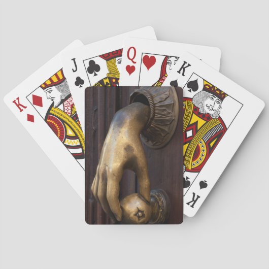 Hand deur klopper close-up, Mexico Pokerkaarten (Achterkant)