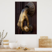 Hand deur klopper close-up, Mexico Poster (Keuken)