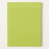 Hand die een penseel vasthoudt met vogel creatief planner (Achterkant)