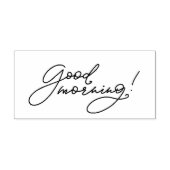 Hand die goedemorgen schrijft rubberstempel (Afrduk)