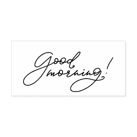 Hand die goedemorgen schrijft rubberstempel (Afrduk)